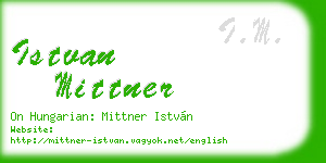istvan mittner business card