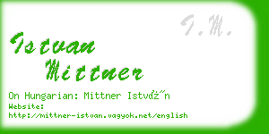 istvan mittner business card